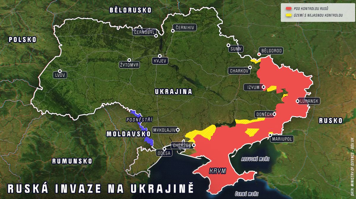 Mapy: Okupována je více než pětina Ukrajiny